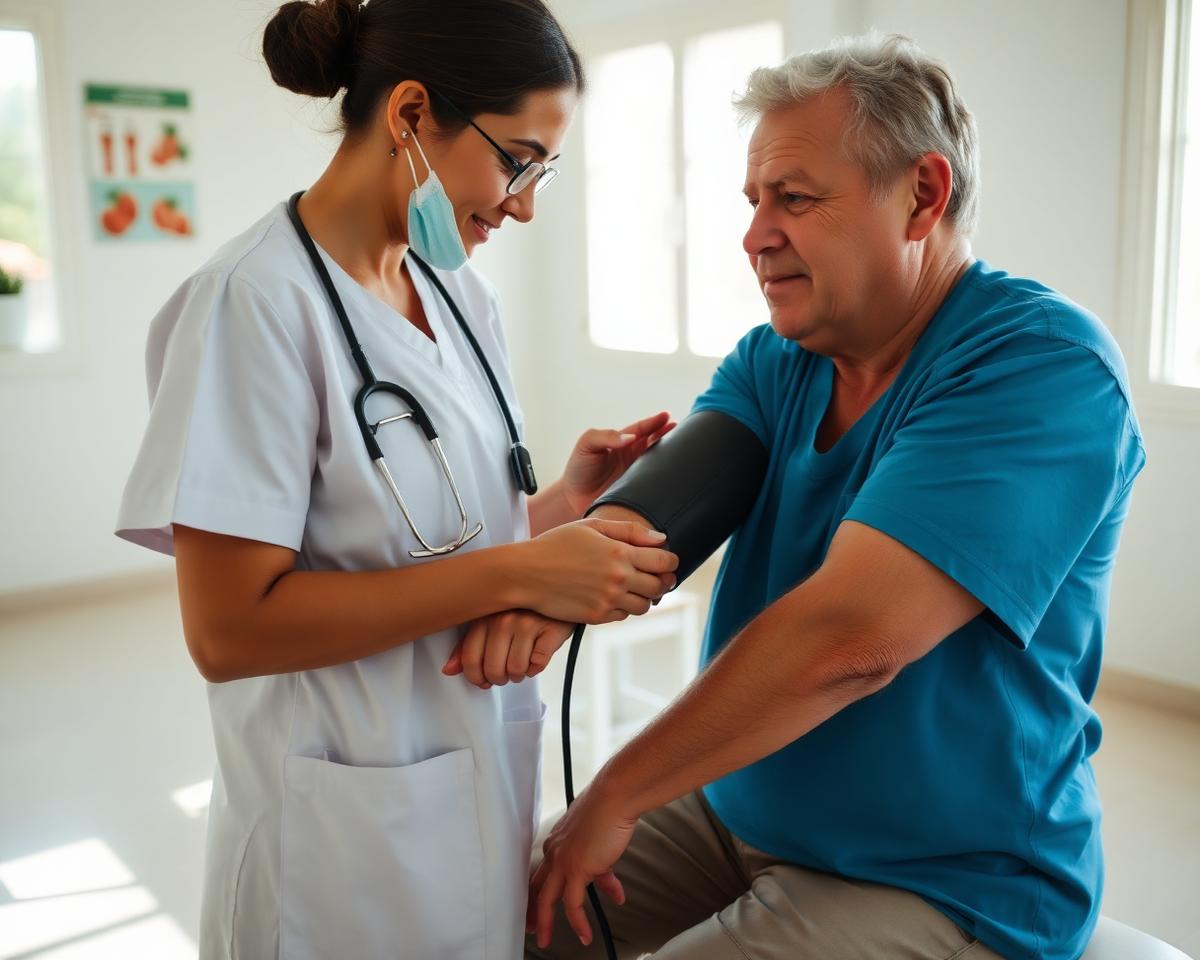 Check-up de rotina sendo realizado em ambiente claro